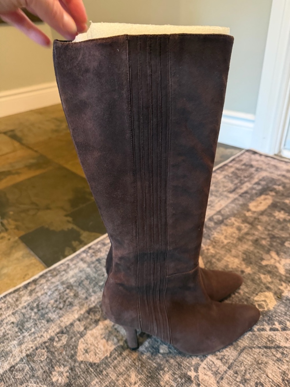 Classic Women's Tall Suede Brown Boots